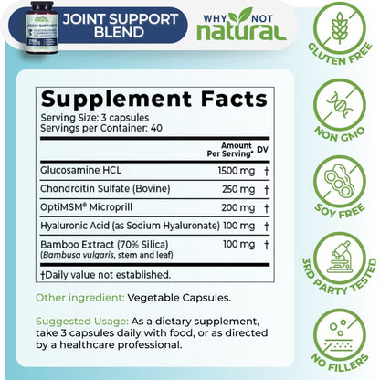 Glucosamine Chondroitin MSM Joint Support Knee & Joint Health Supplement