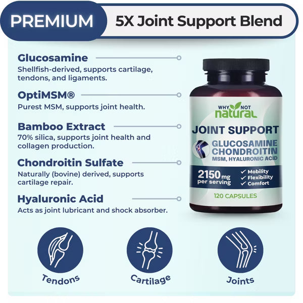 Glucosamine Chondroitin MSM Joint Support Knee & Joint Health Supplement