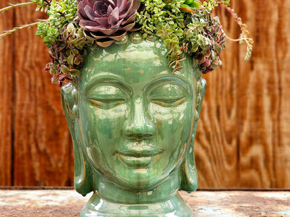 Buddha Head Planter By Plantatorem