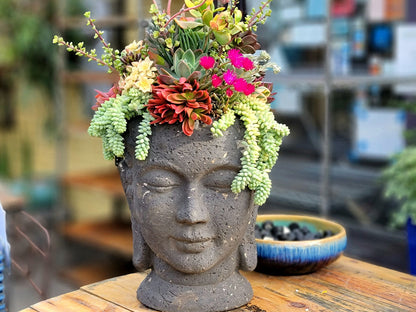 Buddha Head Planter By Plantatorem