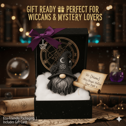 🔥Christmas Sale🎄Master of Mysteries Witch Gnome 🧙 Spooky-Cute Magic Decor For Your Shelf ✨