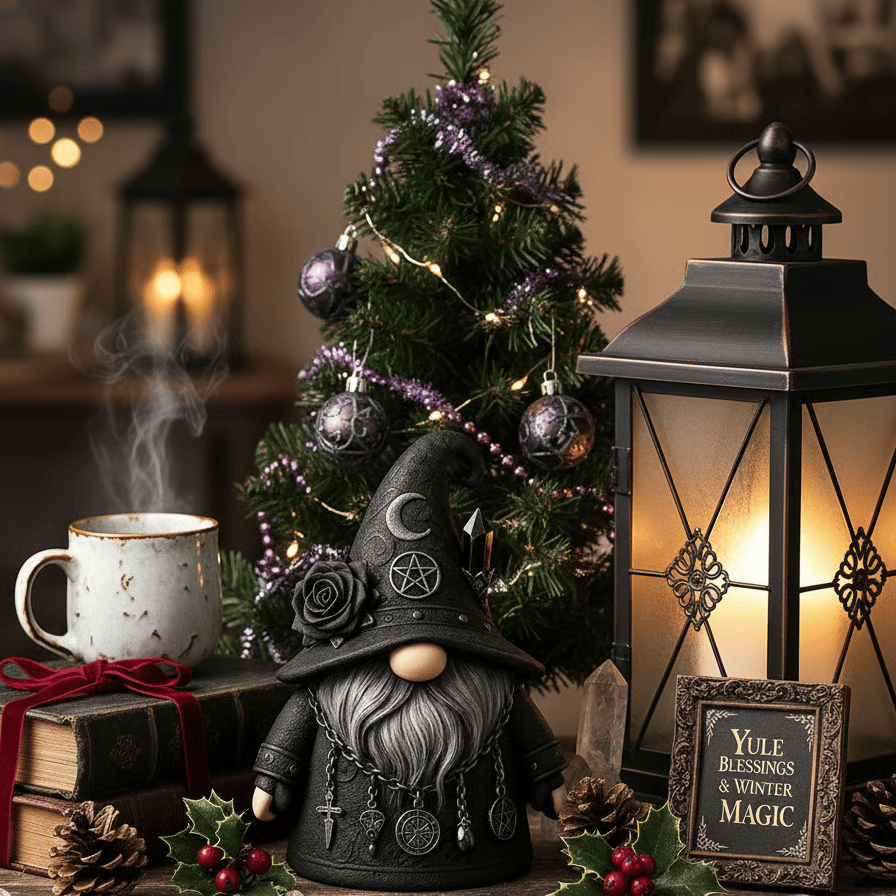 🔥Christmas Sale🎄Master of Mysteries Witch Gnome 🧙 Spooky-Cute Magic Decor For Your Shelf ✨